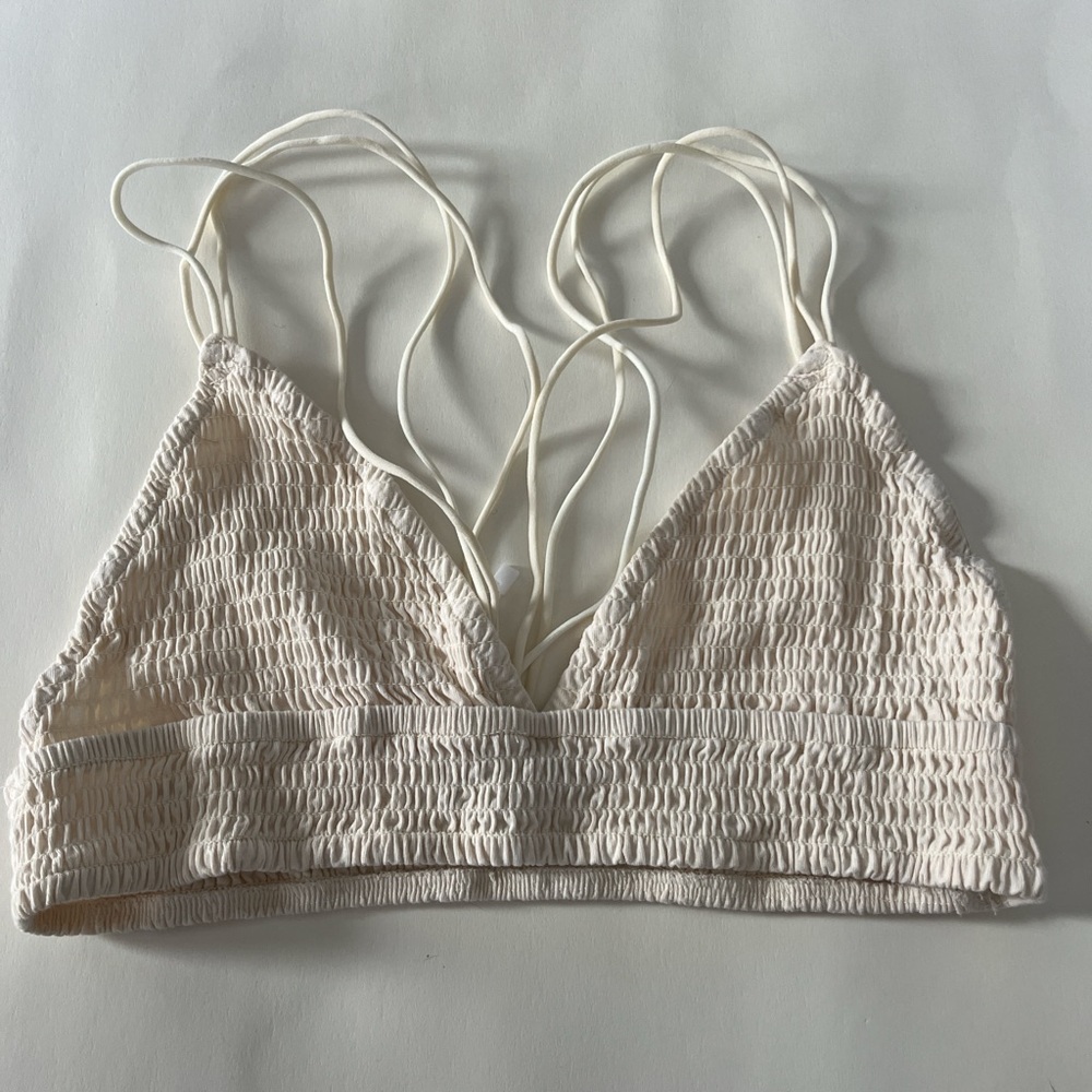 Cream Textured Bralette